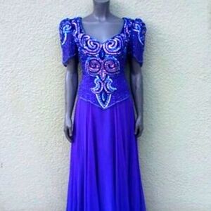 SHOWTIME LADIE'S PURE SILK HAND-BRAIDED LUXURY PRINCESS SPECIAL OCCASION DRESS